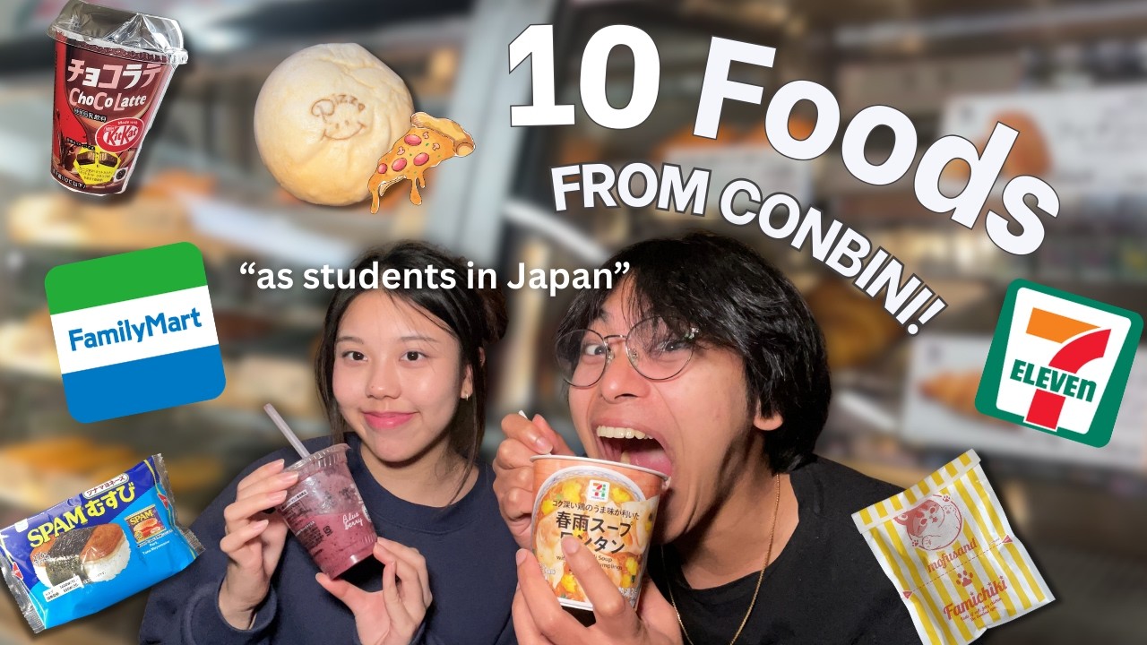 JAPANESE Convenience Store FOOD review 🍔 ft. boyfriend