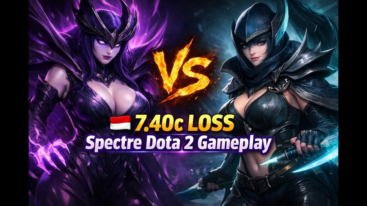 🇮🇩 7.40c LOSS Spectre Dota 2 Gameplay. Spectre, Death Prophet, Crystal Maiden, Riki, Rubik