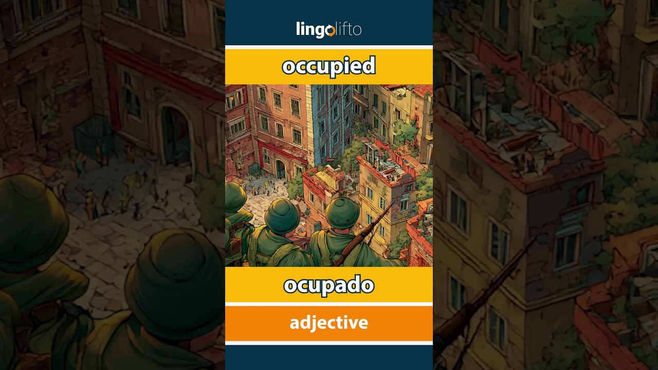 🇬🇧🇪🇸 occupied - ocupado : learn English : aprendamos inglés : vocabulary builder