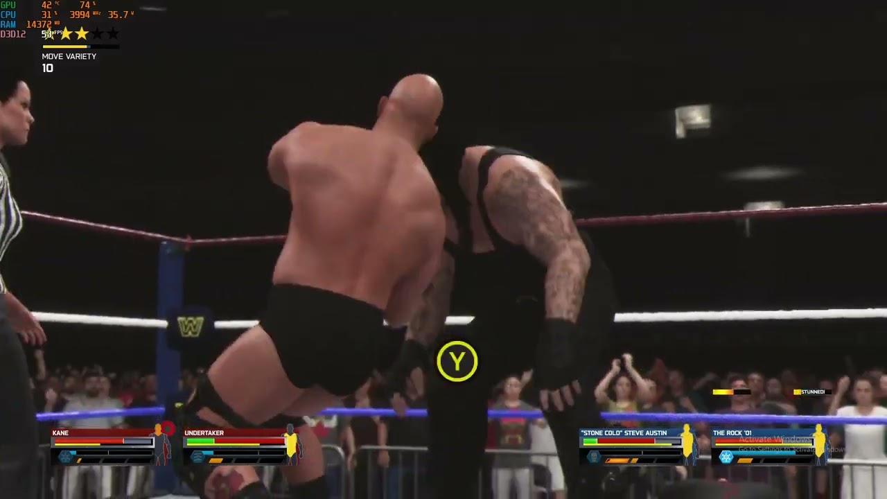 WWE 2K25 | Tornado Tag Chaos 🔥 Undertaker & Kane vs Stone Cold & The Rock | Kane Called for Help 😱