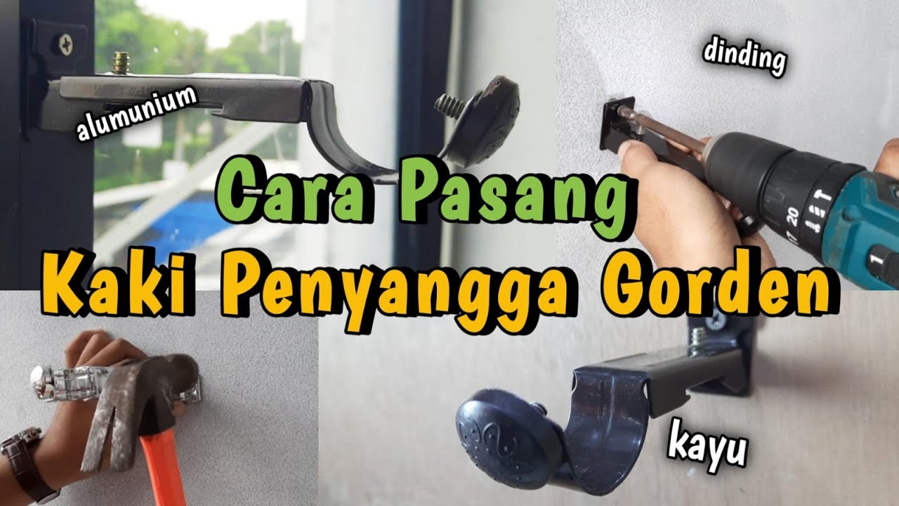 Cara Pasang Bracket Gorden di Berbagai Kusen (Kusen kayu, Alumunium, Dinding) | GudangGorden.id