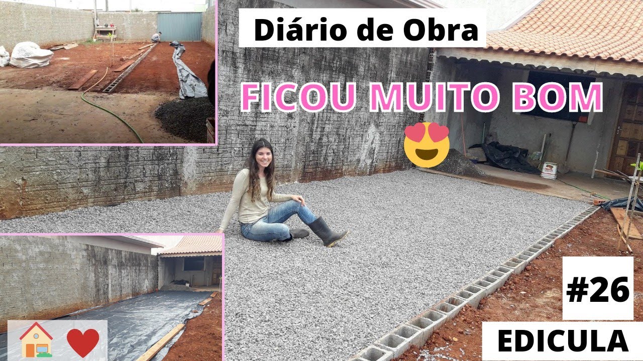 COLOCAMOS PEDRINHAS (britas) NO QUINTAL *Dicas de como colocar - DIÁRIO DE OBRA