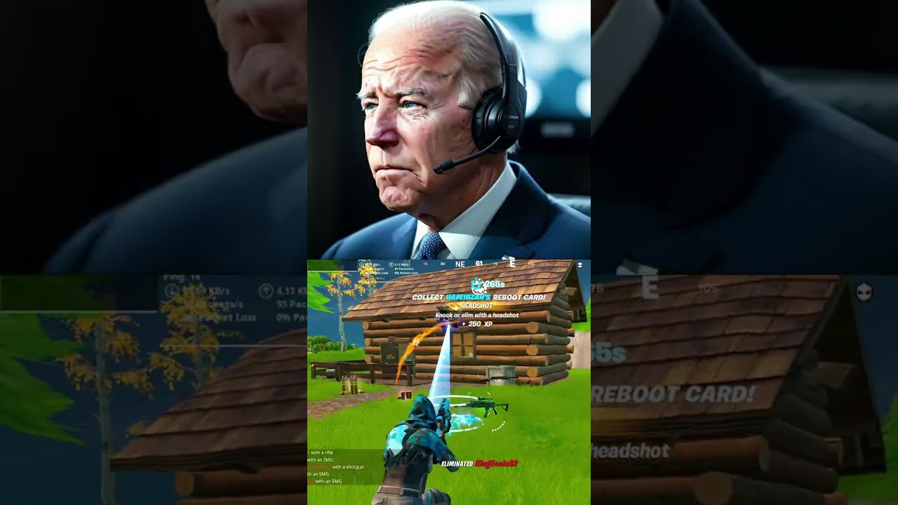 US Presidents Play Fortnite - Biden Blow