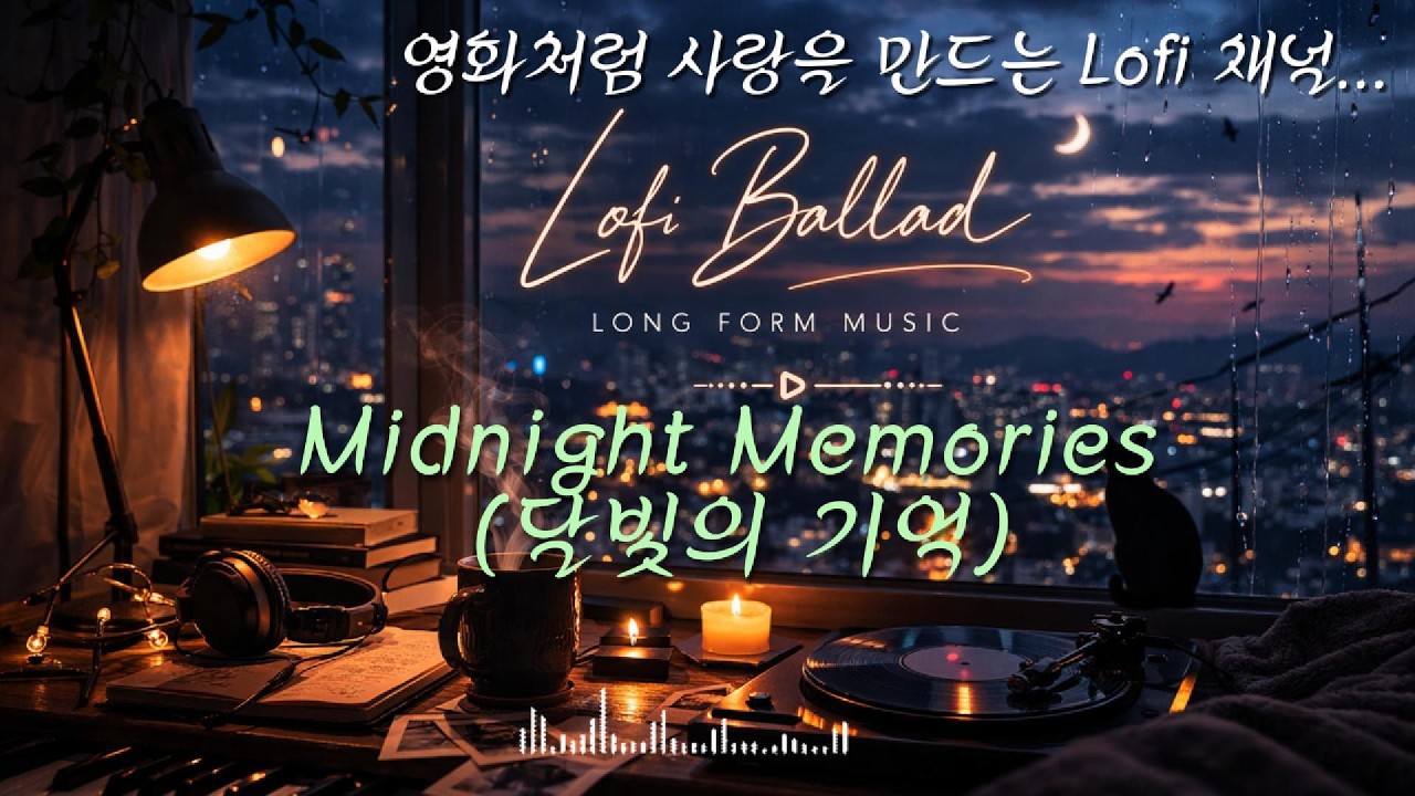 🎧 영화처럼 사랑을 만드는 lofi 발라드 채널 🎧 Midnight Memories 달빛의 기억 🎧  로우파이 Ballad music playlist 💖 #음악 #힐링 #감성
