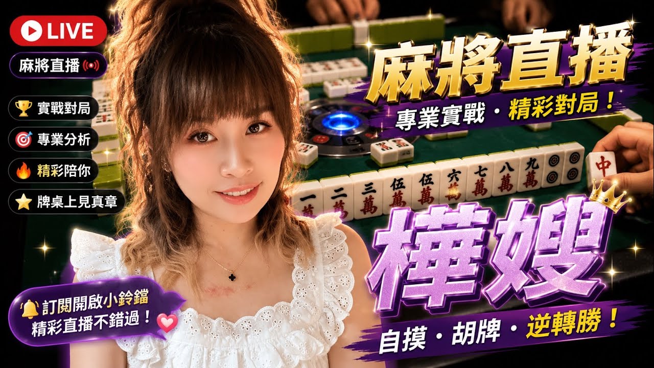 🔴台灣麻將24小時直播/皇家柳丁麻將日常20260326/直播視角-樺嫂