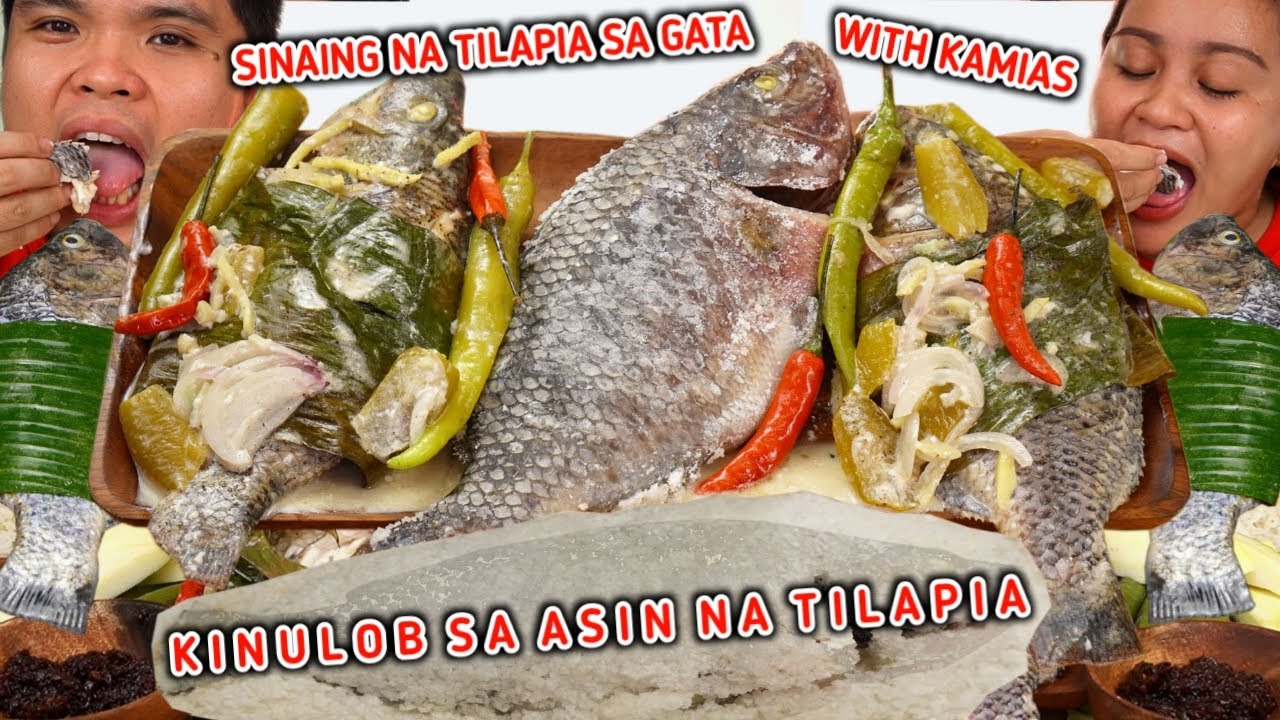 INDOOR 2 WAYS COOKING | SINAING NA TILAPIA SA GATA with KAMIAS | KINULOB SA ASIN NA TILAPIA