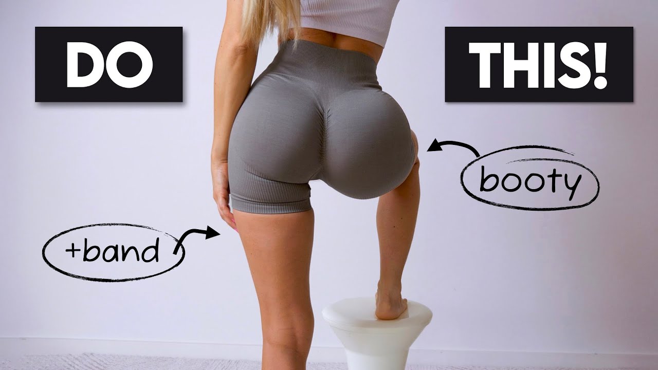 12 BEST EXERCISES to Start Growing your Booty with BOOTY BAND - Get Rounder Glutes At Home!