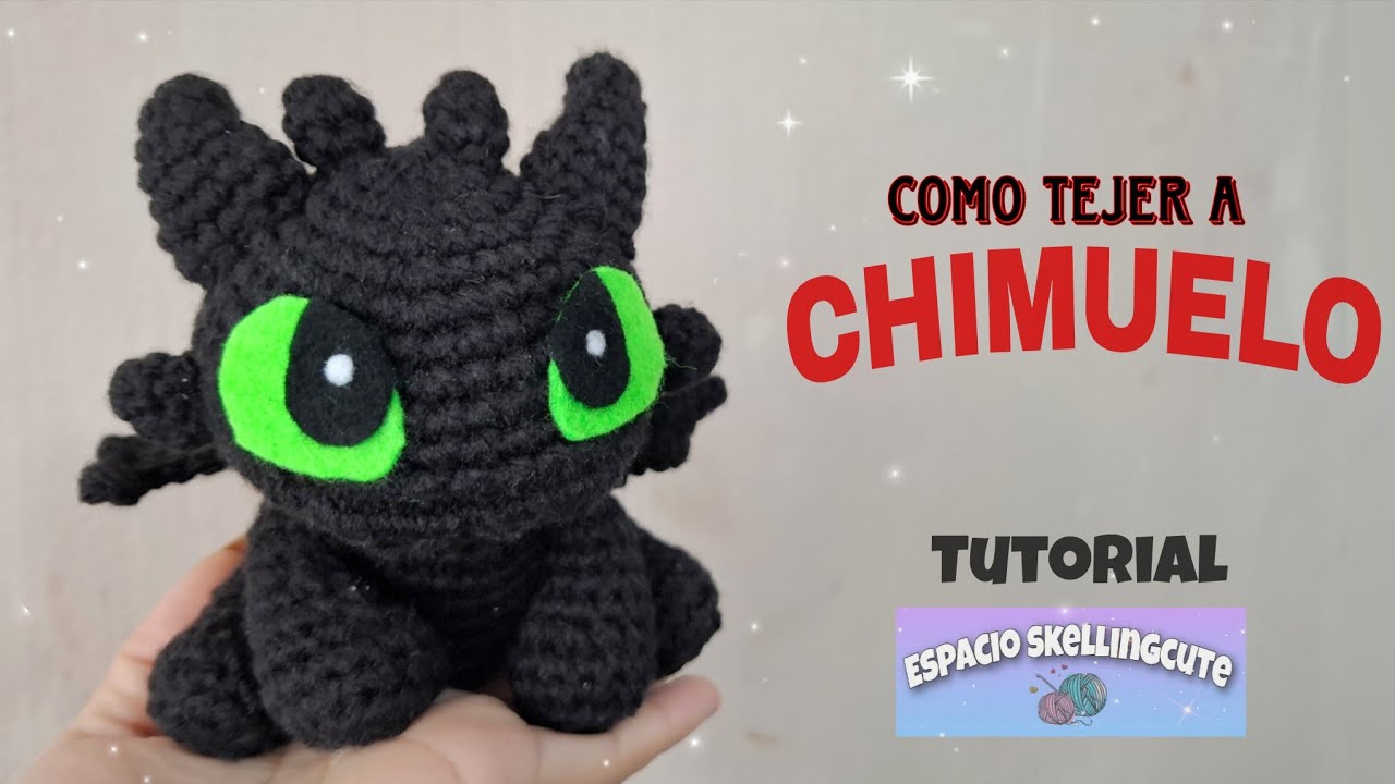 Chimuelo amigurumi tejido a crochet | como entrenar a tu dragon tutorial crochet paso a paso