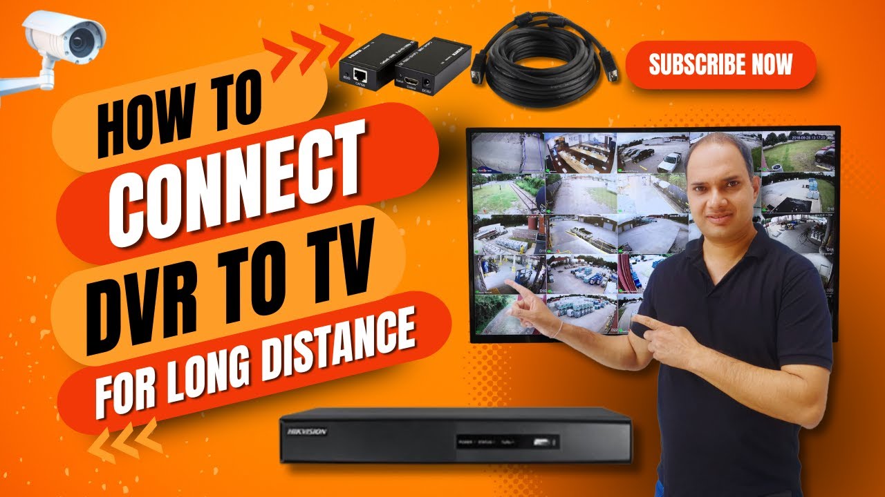 How To Connect DVR To TV | How To Connect DVR To TV For Long Distance | TV HDMI And VGA Connection