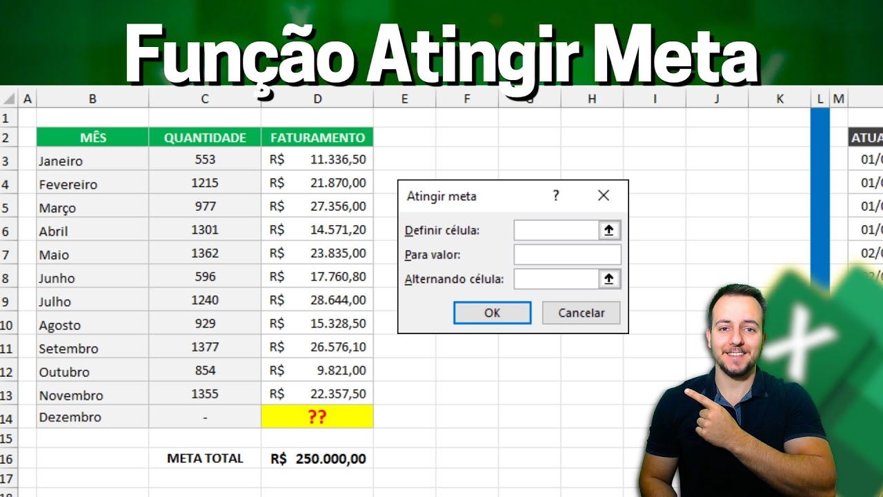 Ferramenta Atingir Meta | An&aacute;lises no Excel | 4 Exemplos Pr&aacute;ticos e Planilha Gr&aacute;tis