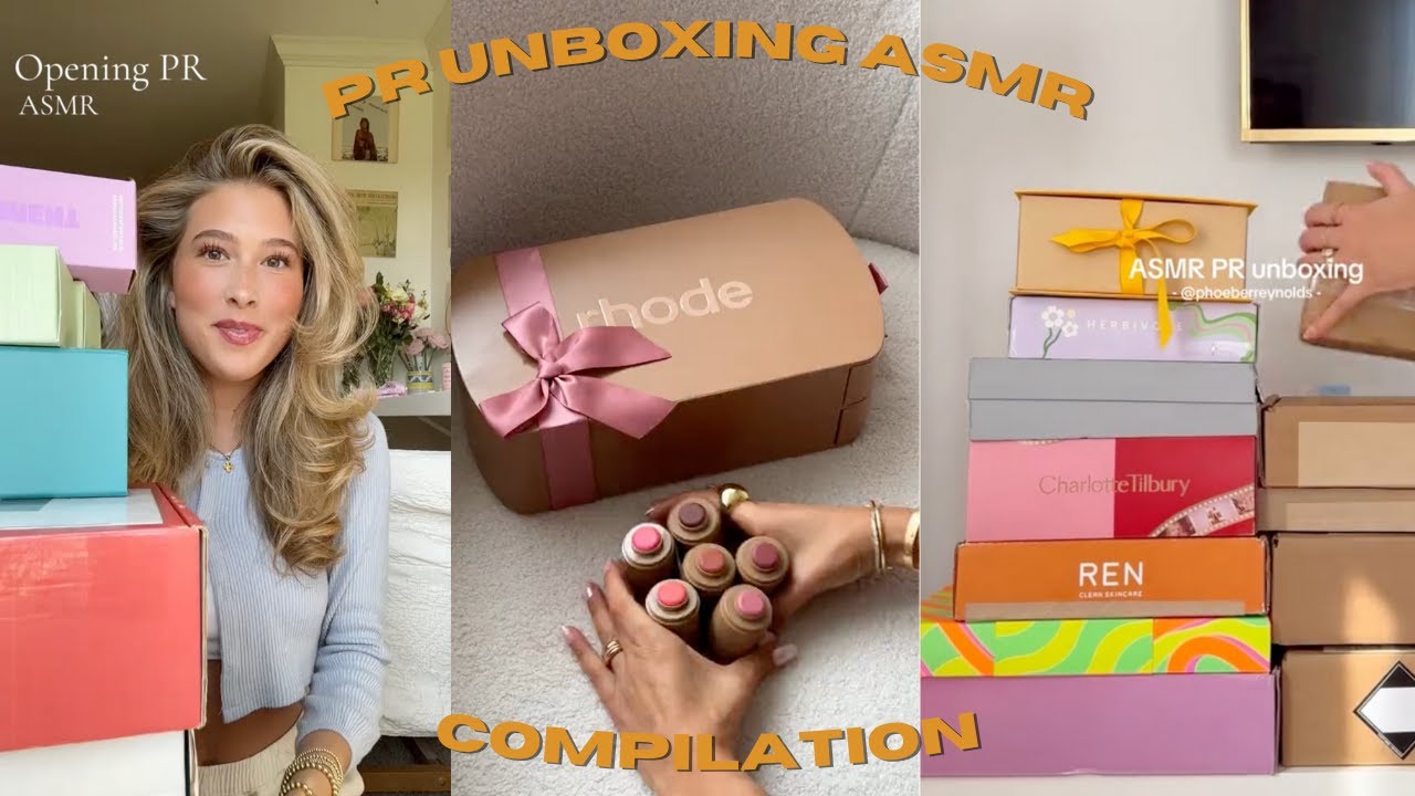 ASMR Pr Haul Unboxing Compilation 💄 │ Pt. 1 ✨