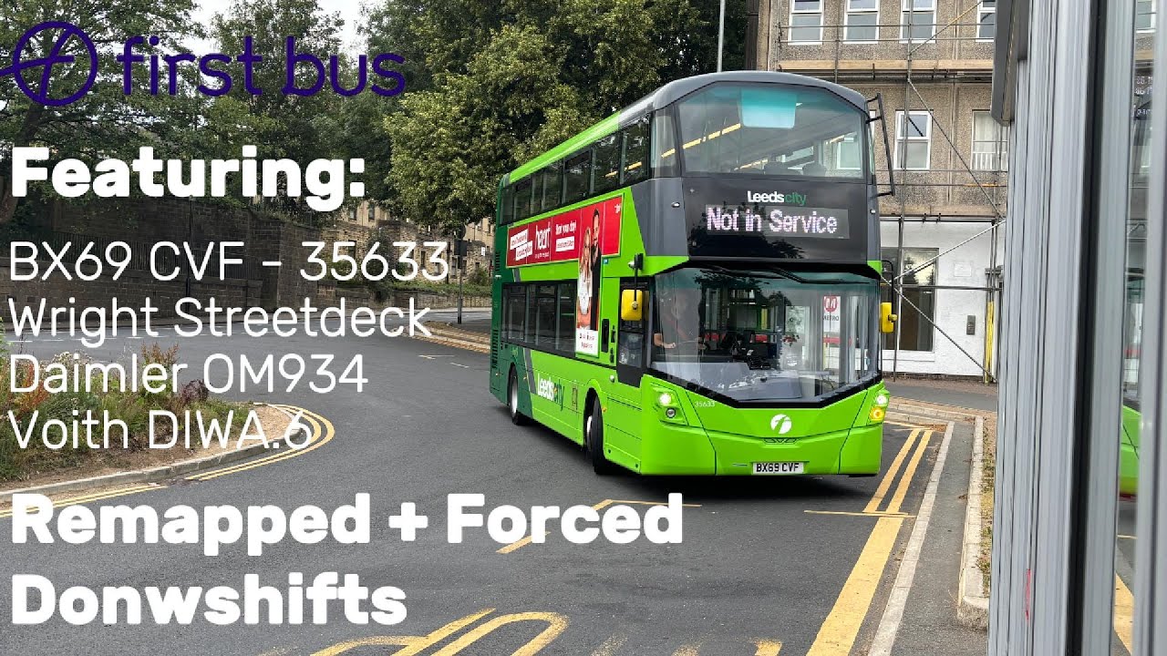 STREETDECK BEAST! Featuring First Leeds' BX69 CVF 35633 Daimler OM934 Wright Streetdeck