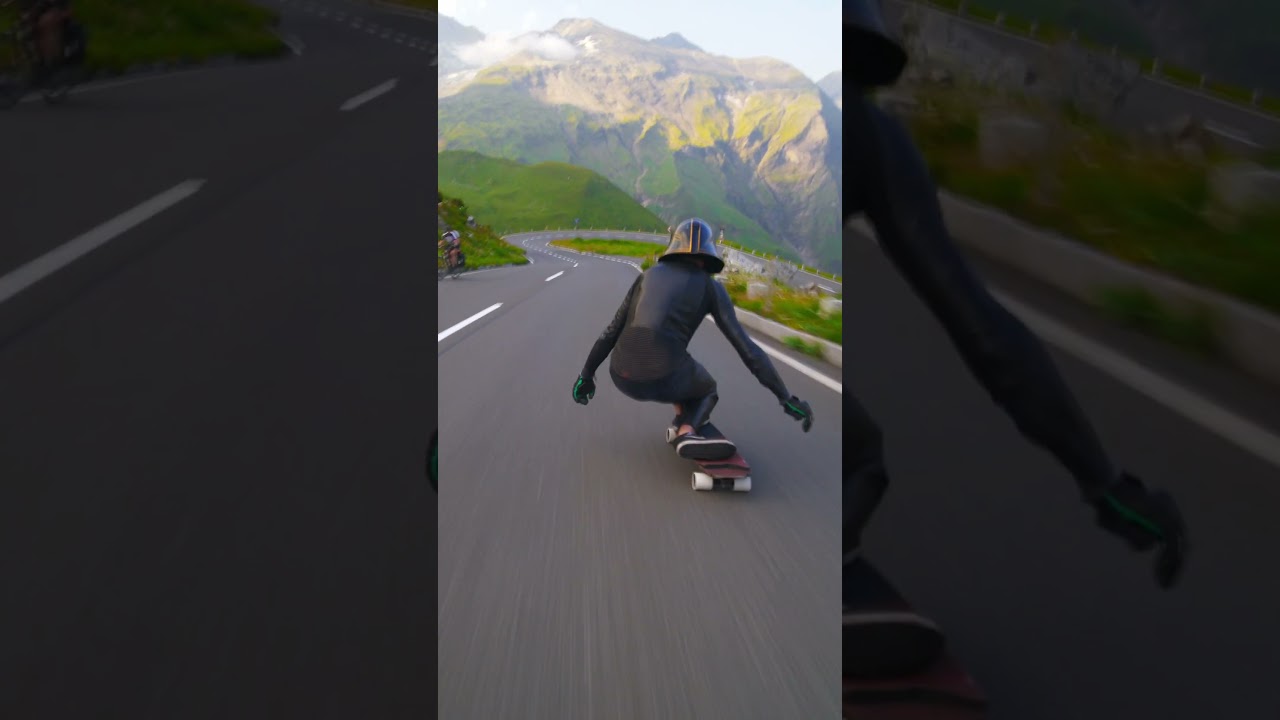 Speed Longboard Downhill on a Big Mountain Pass !  #speed #skateboarding #downhill