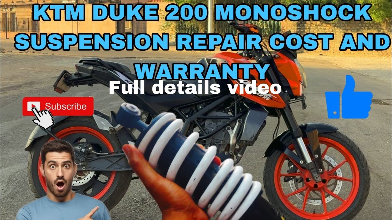 Ktm duke || monoshock suspension || Repair Cost|| warranty || Best work 👍🏻😁
