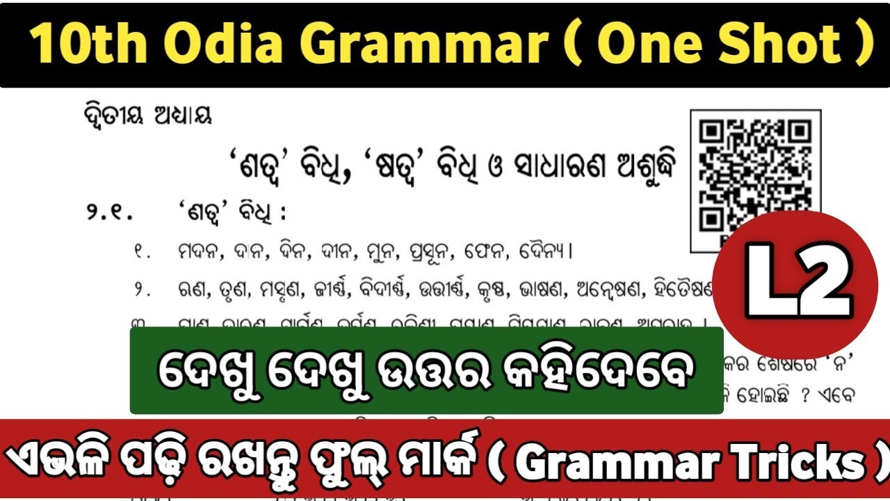 ଣ ତ୍ଵ ବିଧି | Natwa Bidhi Satwa Vidhi Odia Grammar | Natwa Bidhi Satwa Vidhi Odia Grammar Question |