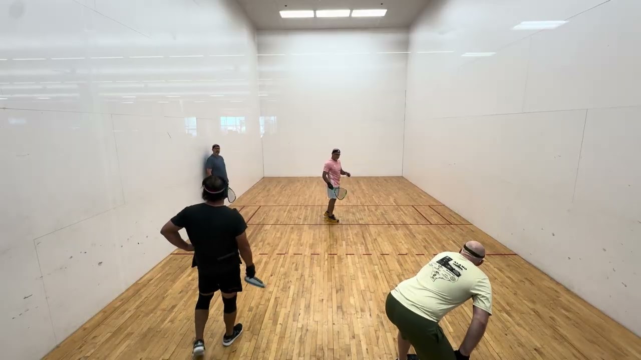 02.07.2026 3/4 Amir/Brandon vs. Robert/Peter doubles racquetball at LAF Austin TX. 