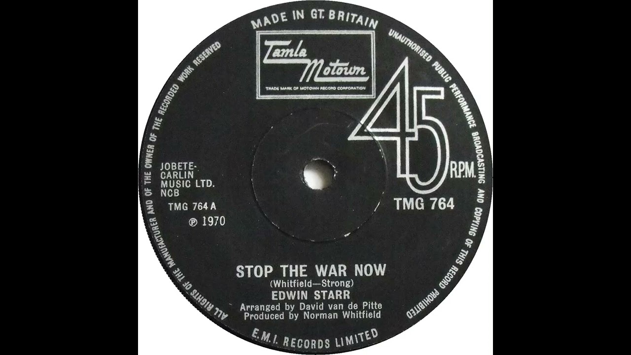 UK New Entry 1971 (34) Edwin Starr - Stop The War Now