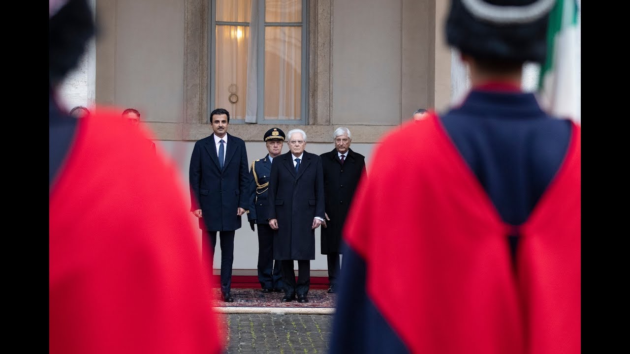Mattarella riceve l’Emiro dello Stato del Qatar in visita di Stato