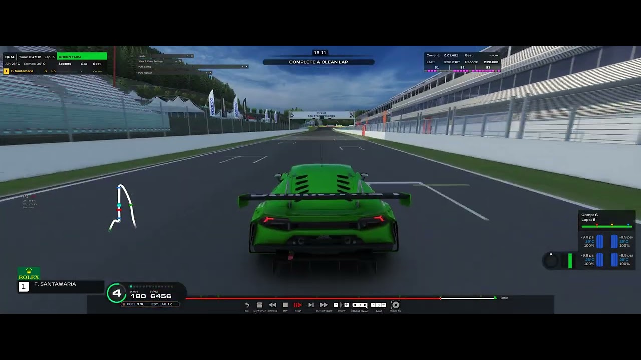 Assetto Corsa WSS AM LICENSE LAMBORGHINI HURACAN GT3 - SPA