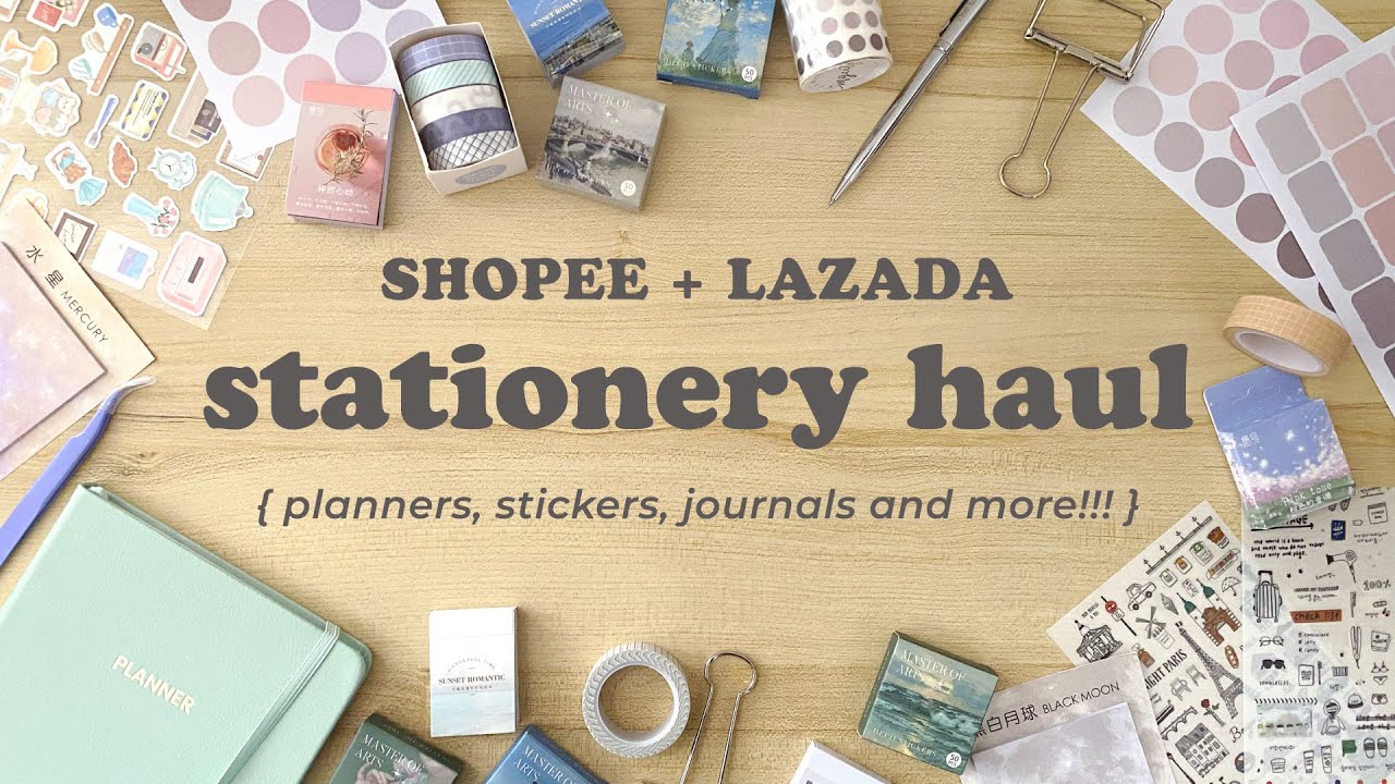 unboxing stationery from Shopee + Lazada ☁ 2023 stickers, planners, journals and more!