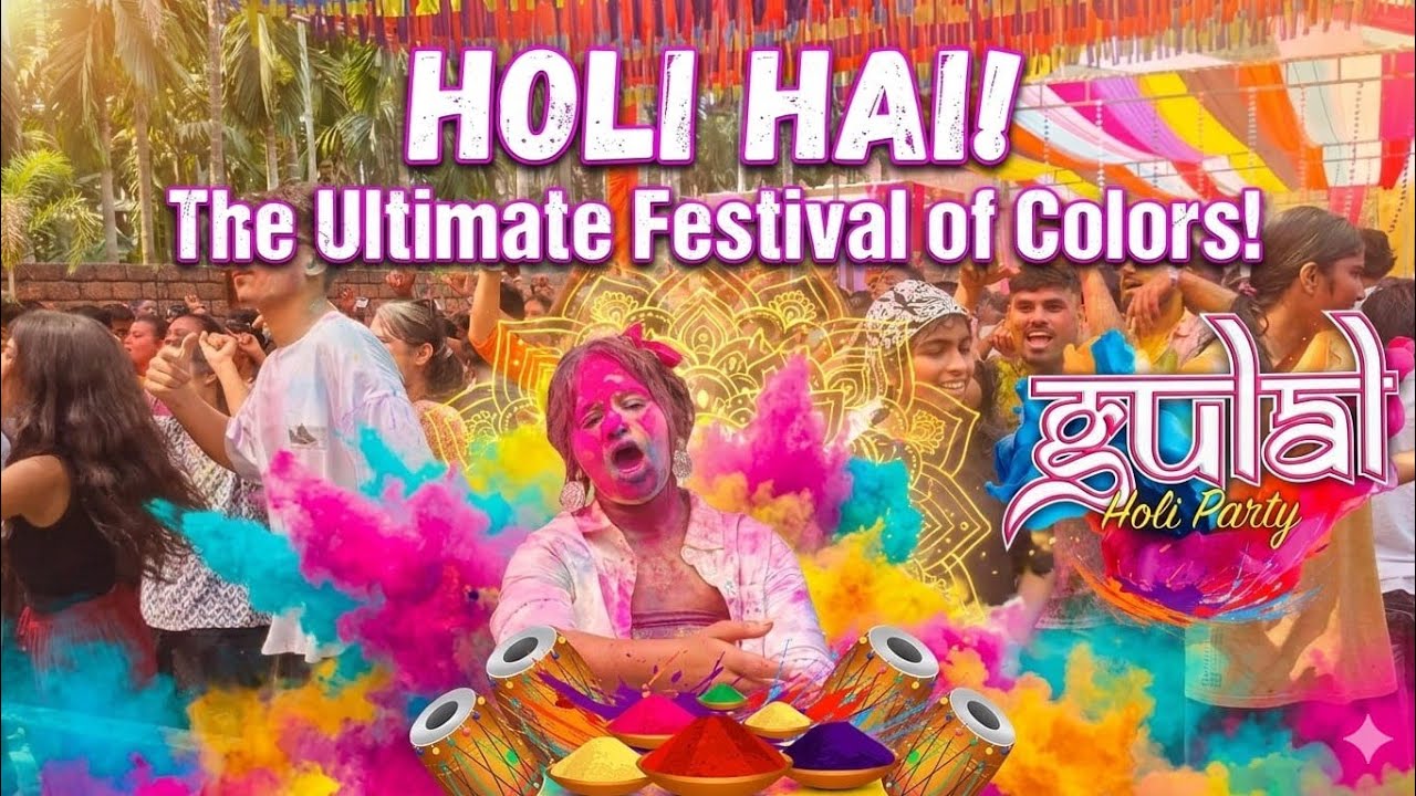 My 1st Holi party in Goa as influencer 😍🥰 || Holi in goa 2026 || Holi party 2026 || ft @kdvlogger44 