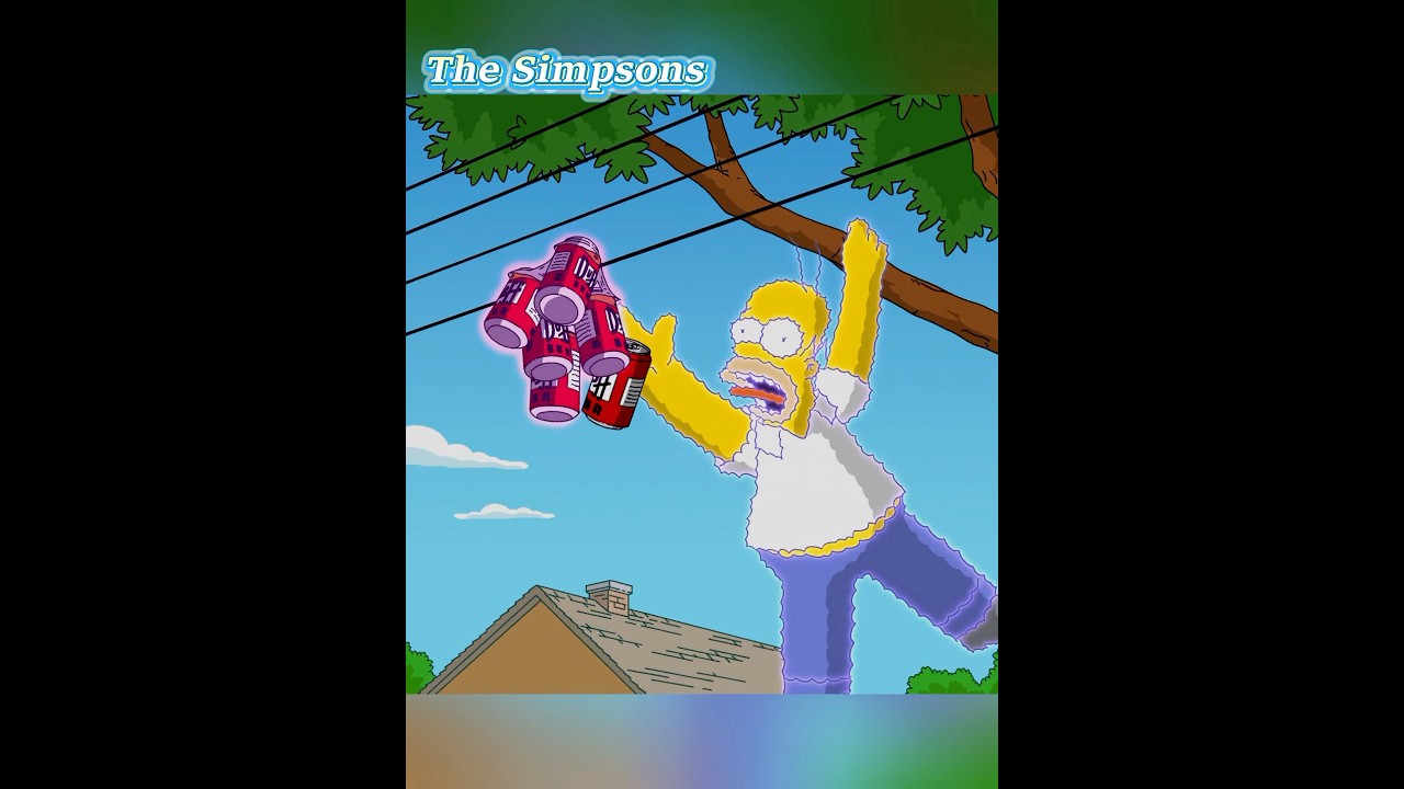 Homer Climb a tree to get the beer #thesimpsons #anime #fyp