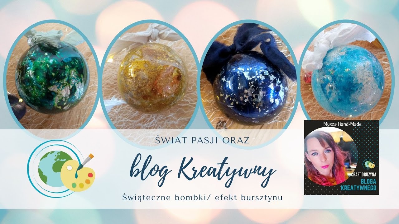 Akrylowe bombki z efektem bursztynu