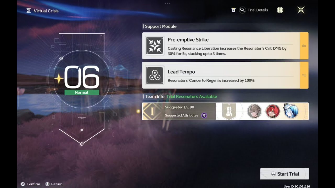 [Wuthering Waves Event] Virtual Crisis: Frontier Trials - Crisis Trial IV - The Three Nights