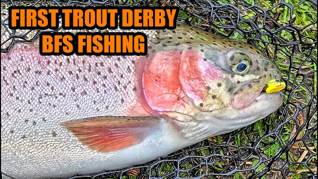 Fishing Trout Derby using BFS Tackle and Area Trout Lures at Linvilla Orchards Farm