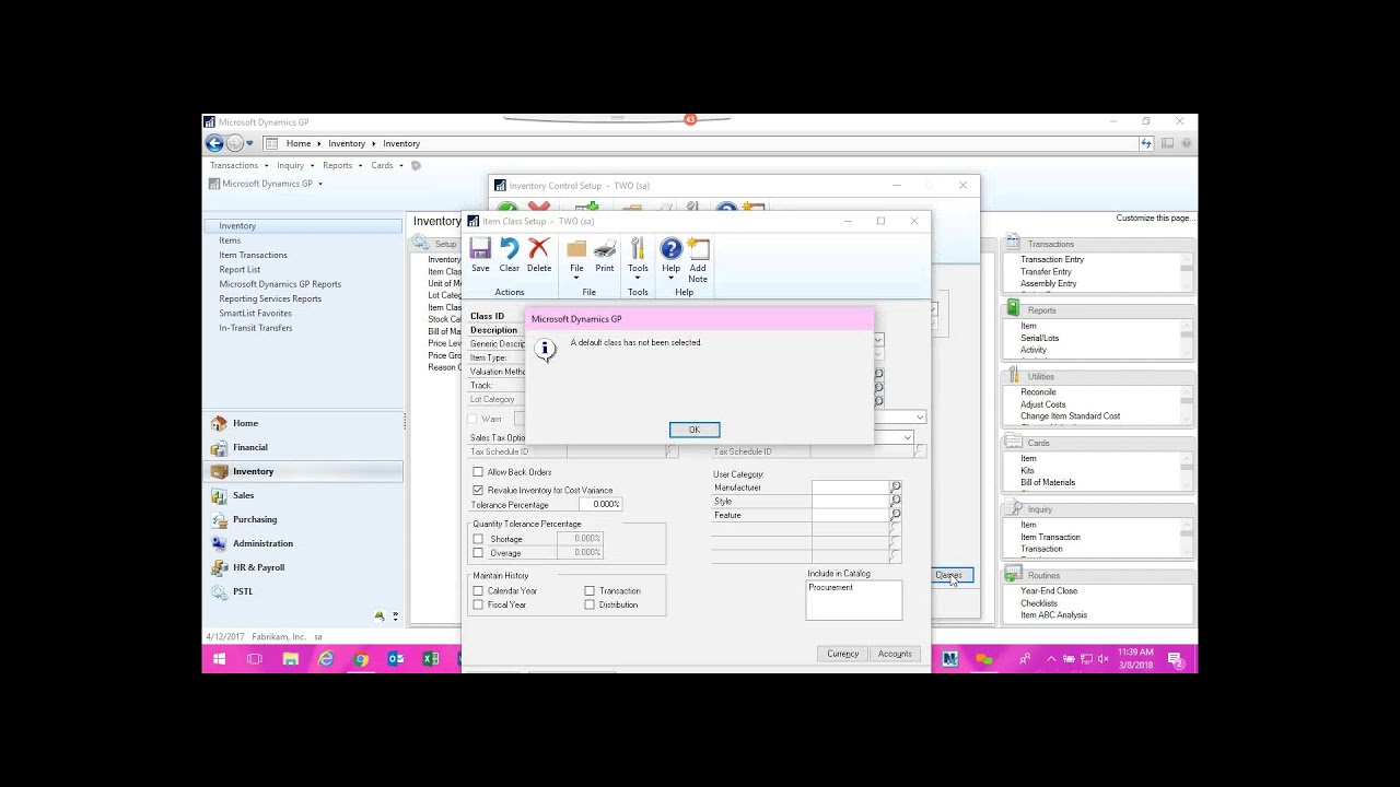 Inventory Management in Microsoft Dynamics GP
