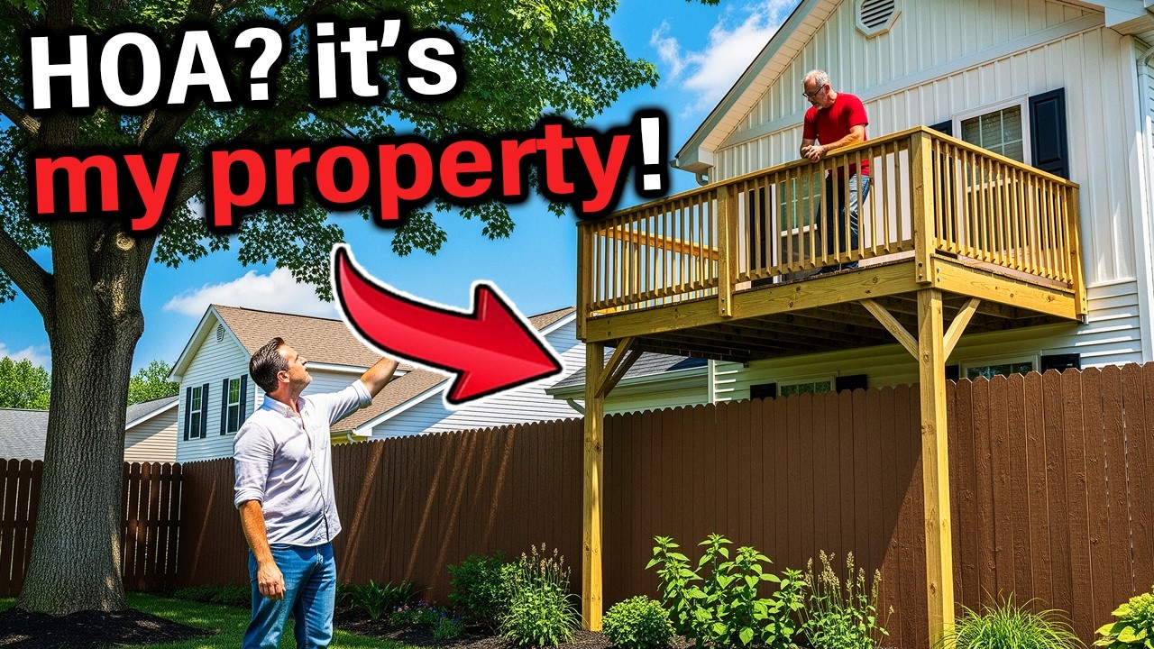 My Neighbor built his Balcony OVER my Backyard.. so I tore it down!