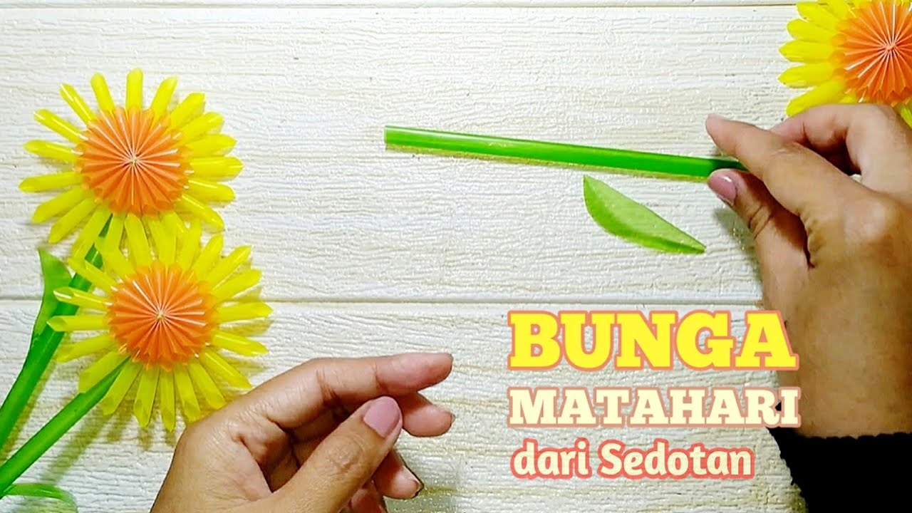 Bunga Matahari Dari Sedotan | Mudah Untuk Pemula | Drinking Straw Flower