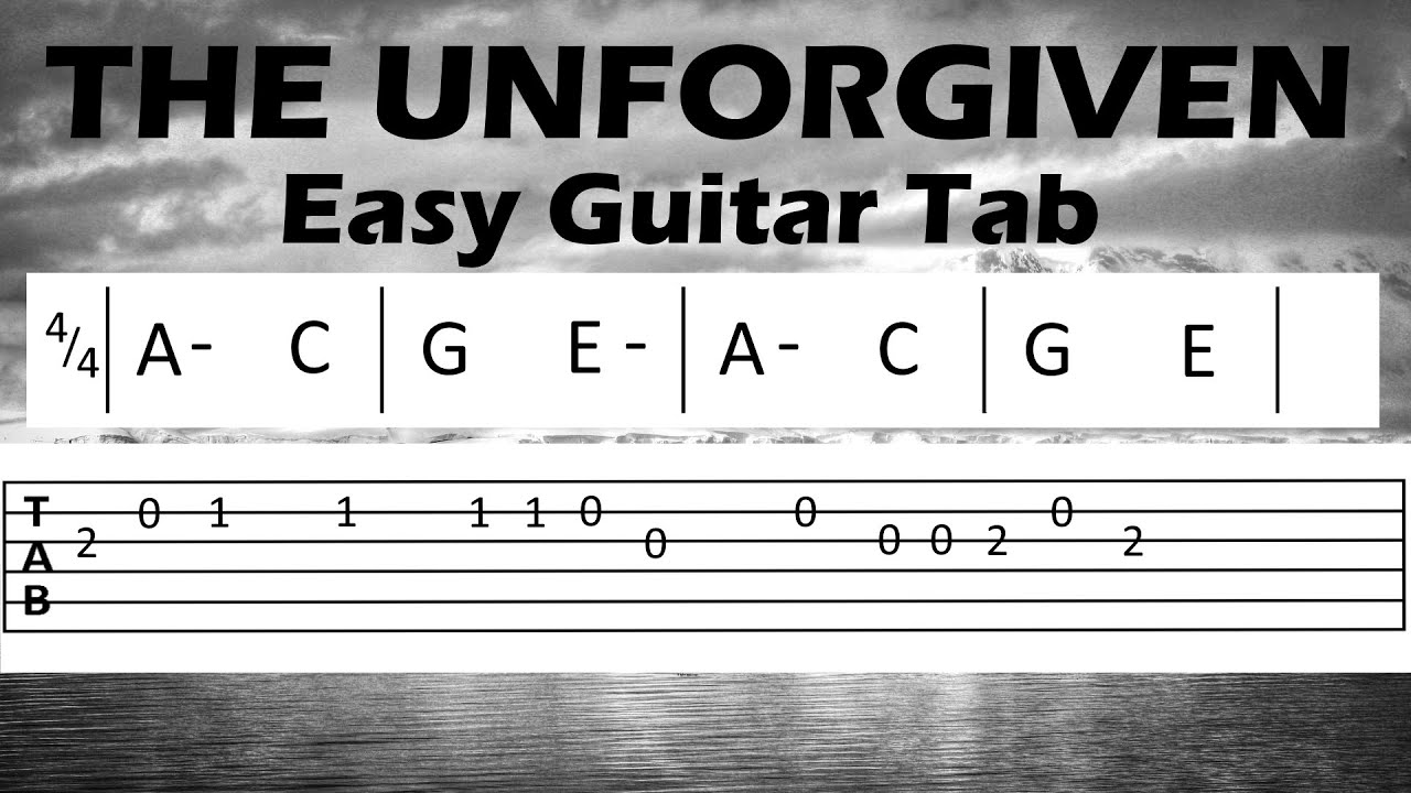 THE UNFORGIVEN cover (Guitar Tab w/ Chords)