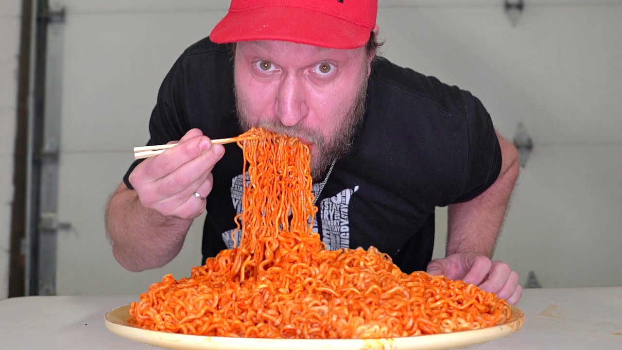 Extreme Spicy Korean FIRE NOODLES Challenge | 불닭 볶음면 도전
