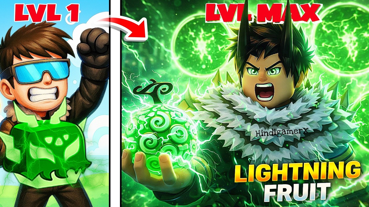 I Eat Green LIGHTNING/RUMBLE Fruit & It Is OP | Blox Fruits in Hindi