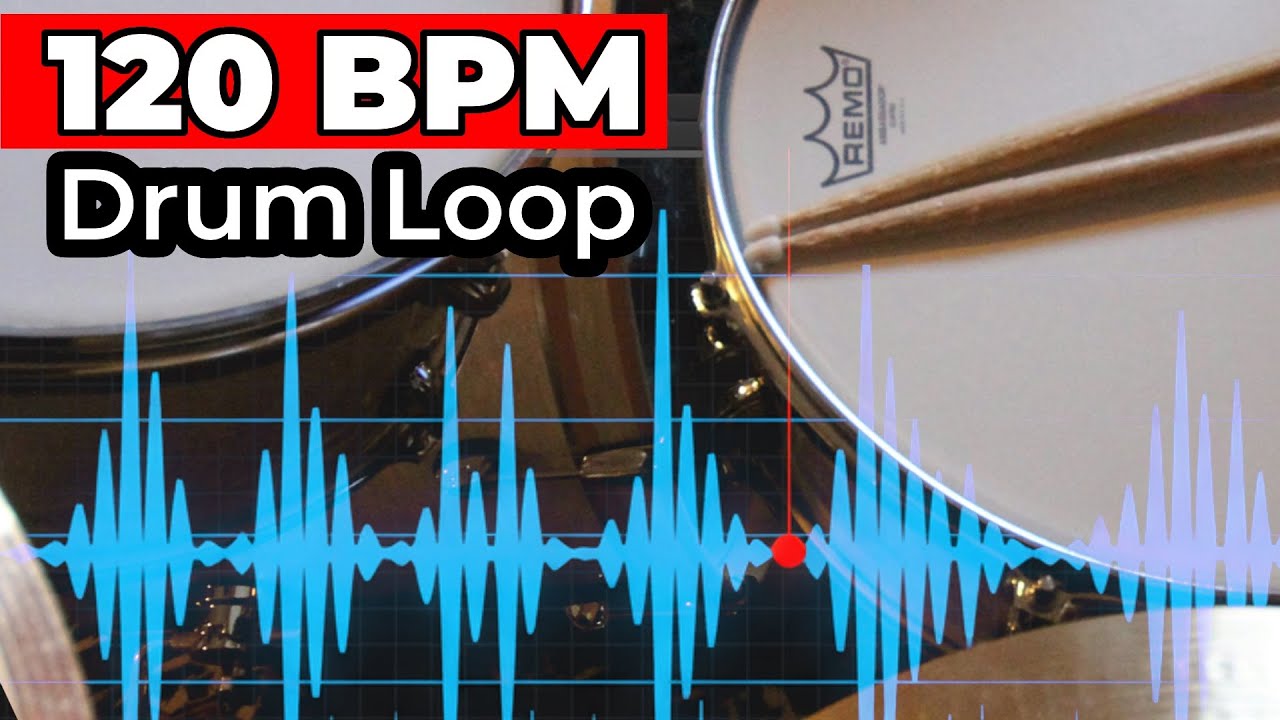 Powerful and fun 120 BPM Half-Time Drum Loop | Jam Track for Guitar, Bass, & Piano