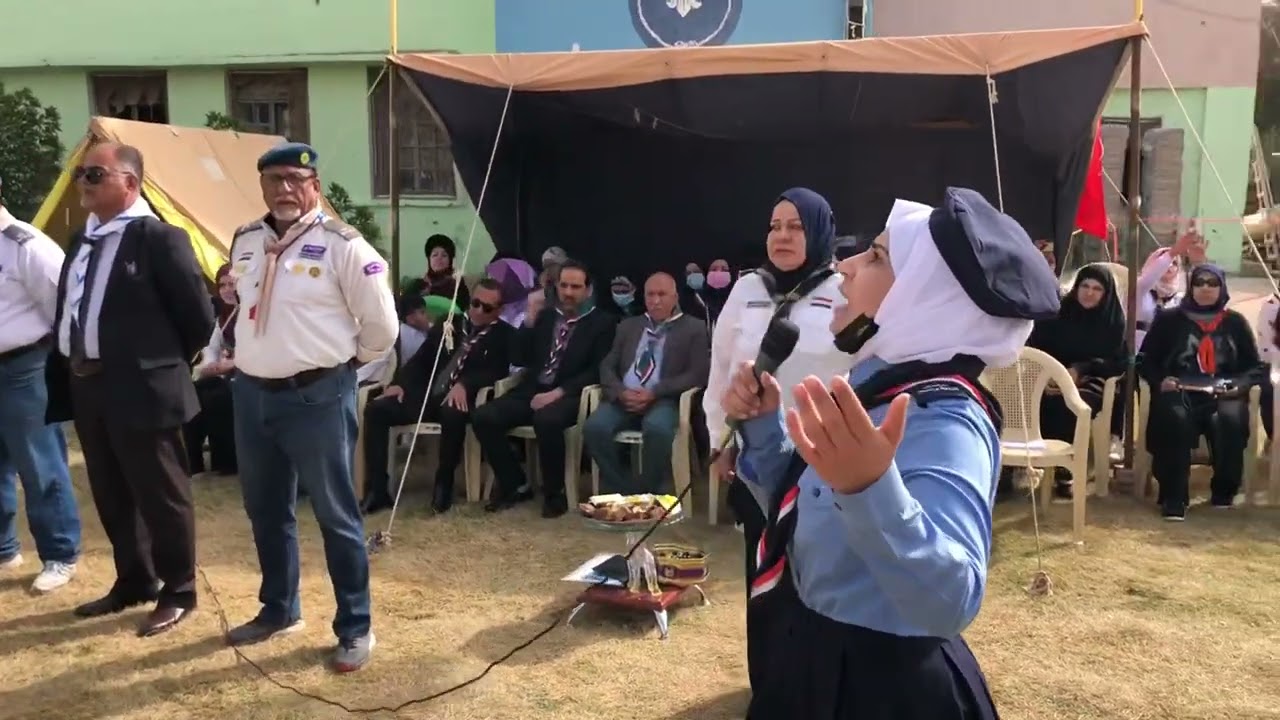 لاصوت يعلو على صوت الوطن هكذا تغنت طالبات كشافة واسط في التجمعات الربيعية ٢٠٢٢