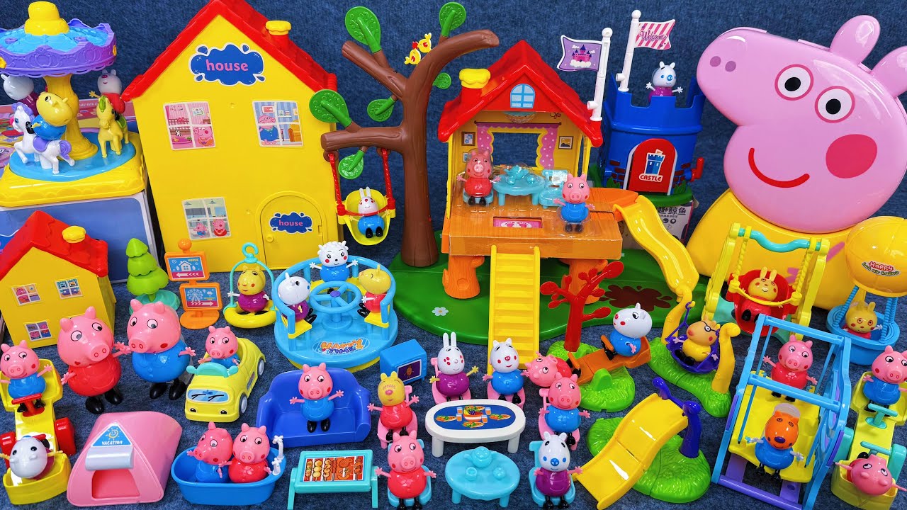 9 Minutes Satisfying with Unboxing Peppa Pig House & Fun Playground Toy Collection ASMR｜Review Toys
