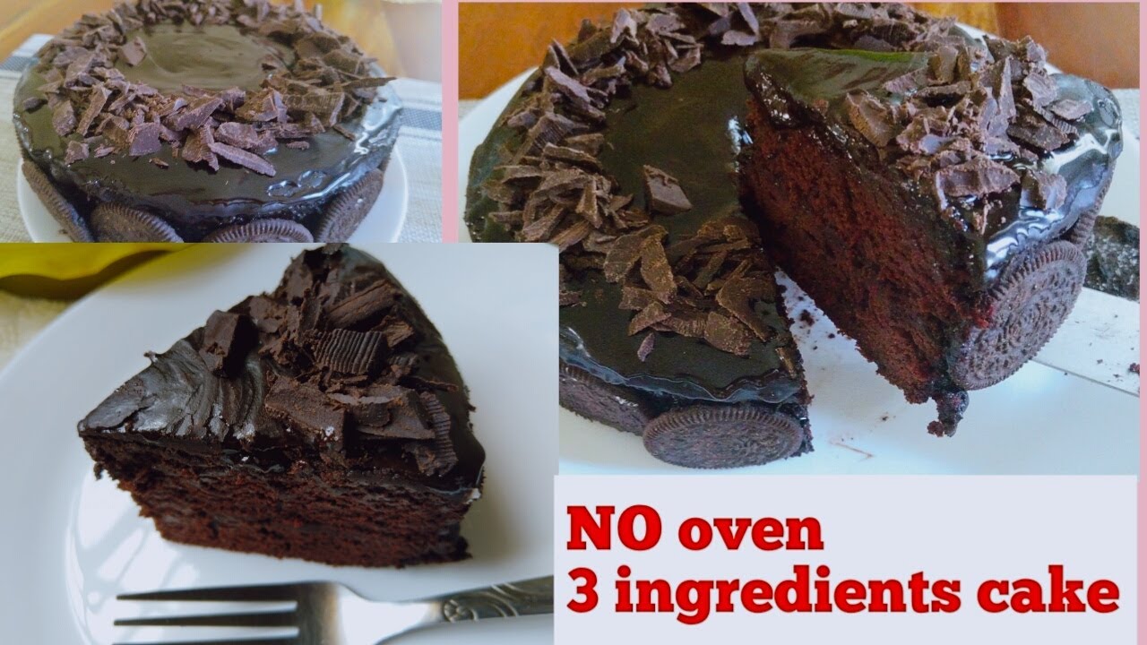DIY BIRTHDAY CAKE NO OVEN JUST 3 INGREDIENTS CHOCOLATE MUD CAKE FOR BEGINNERS