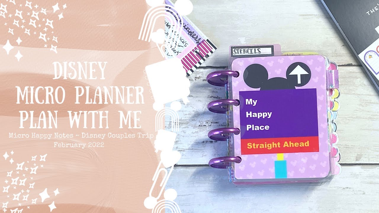 DISNEY TRIP PLAN WITH ME | Micro Happy Planner | Disney Planner Flip Through