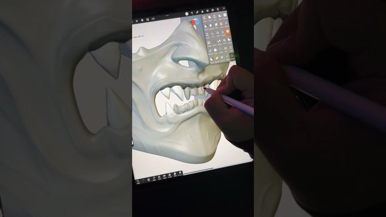 Part three Tutorial on how to sculpt a mask in Nomad Sculpt, using mask and extract function