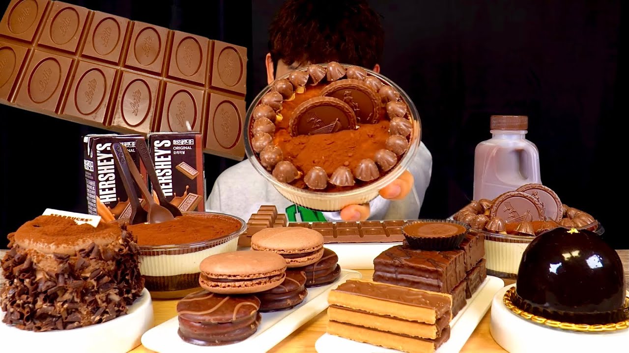 ASMR 초콜릿 파티🍫초코무스 몽쉘 빈츠  킨더 초콜릿 먹방! Chocolate Party!! Kinder Chocolate Choco Mousse Tiramisu MuKBang
