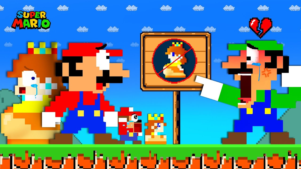 Mario and Luigi, but PREGNANT Daisy is Forbidden in Super Mario Bros.
