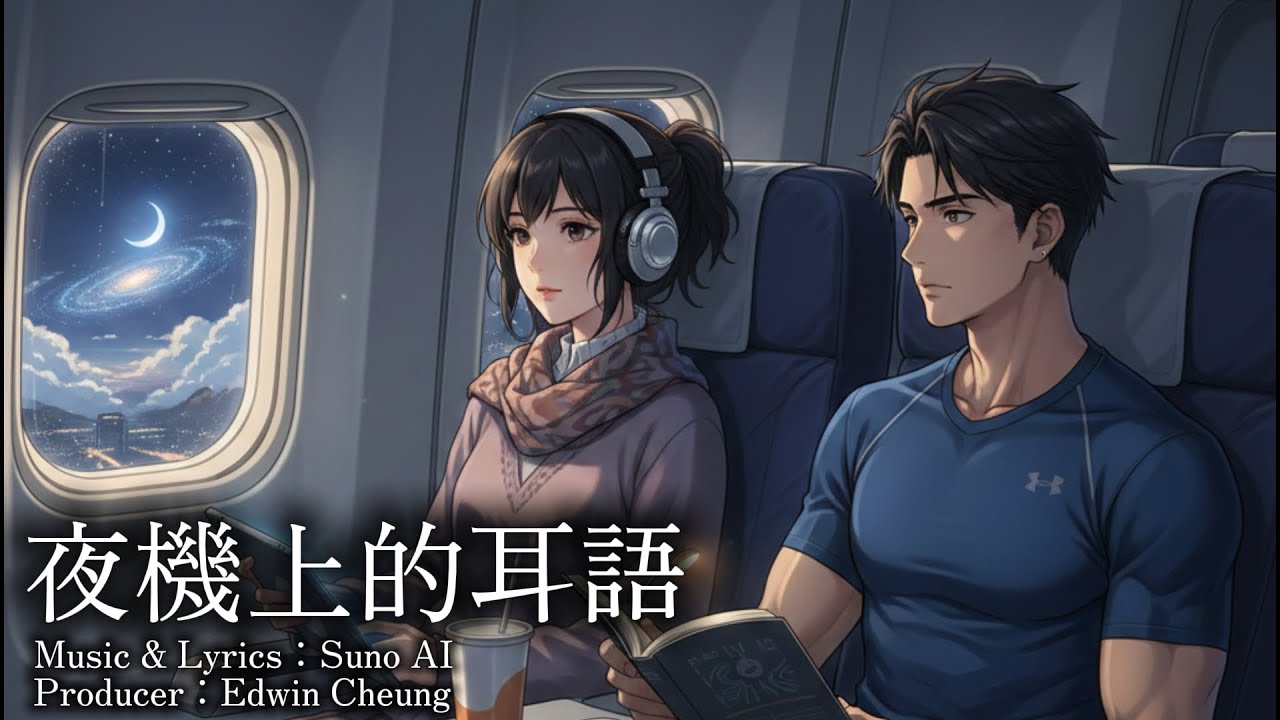 Whispers on the Midnight Flight 夜機上的耳語 (AI song) | A Story of Silent Emotions Above the Clouds
