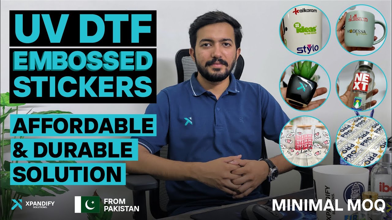 UV DTF Embossed Stickers in Pakistan Now | UV DTF | Minimal MOQ