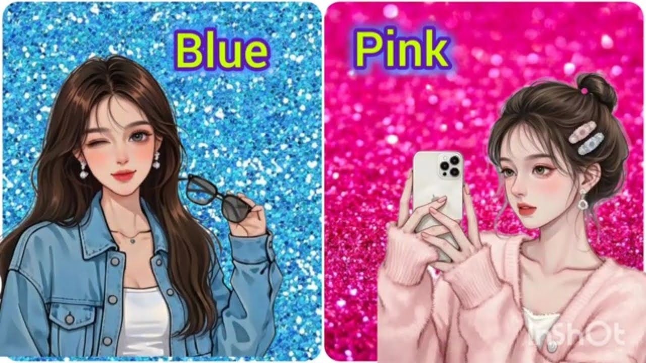skyblue vs pink look /heels /nails 💅/dress 👗/makeup 💄/purse👛#shorts #makeup #tiktok #viral #trending