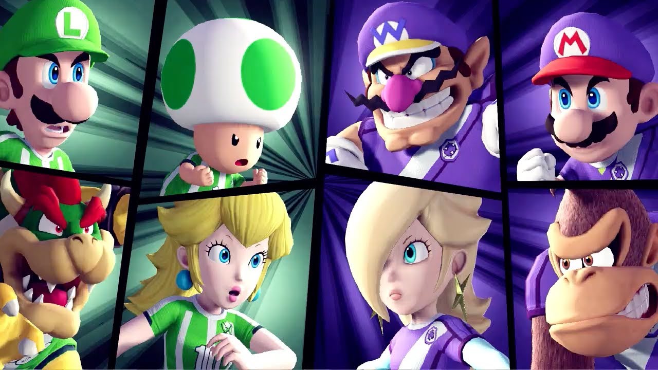 Mario Strikers: Battle League Team Toad vs Team Wario Gameplay HD