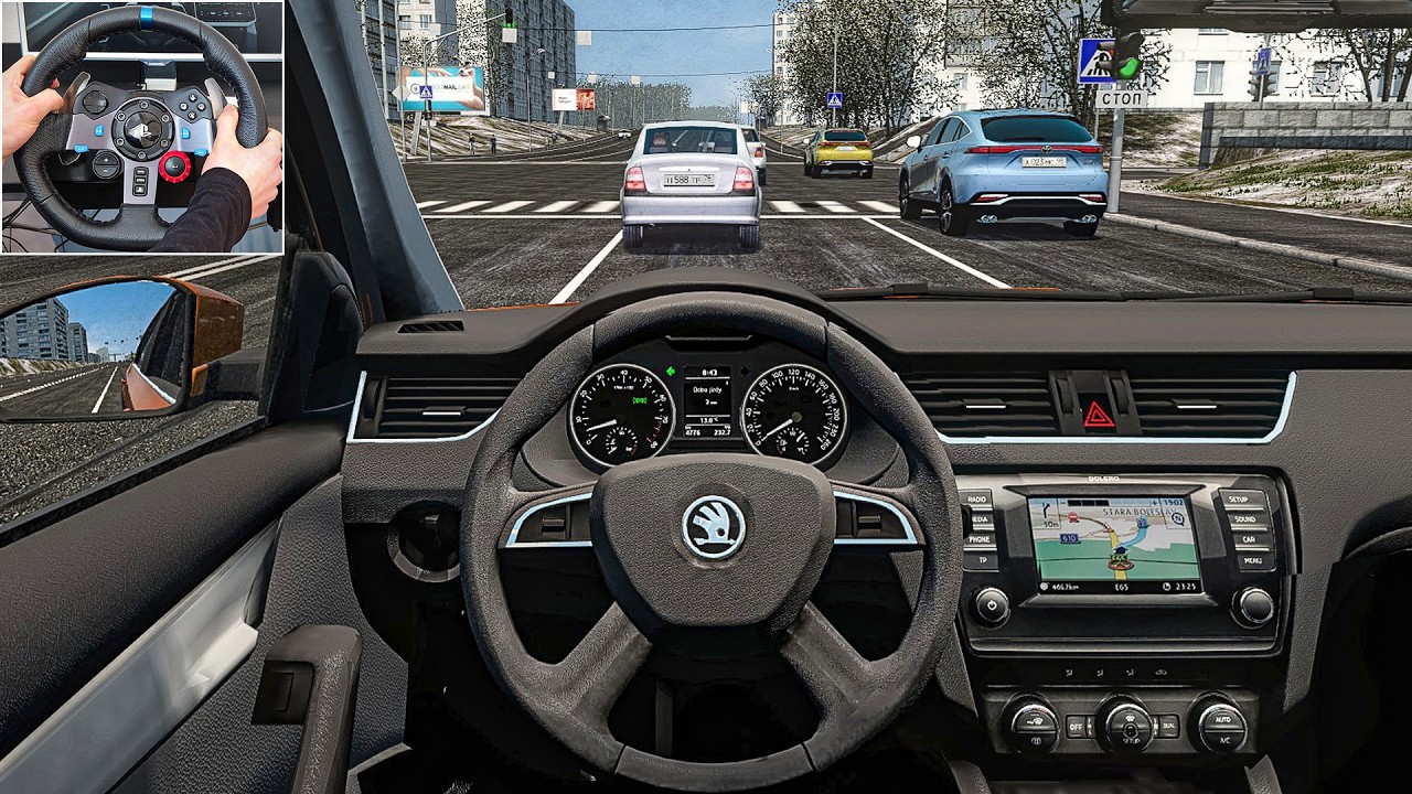 Skoda Fabia RS 2010 | City Car Driving [Steering Wheel Gameplay]