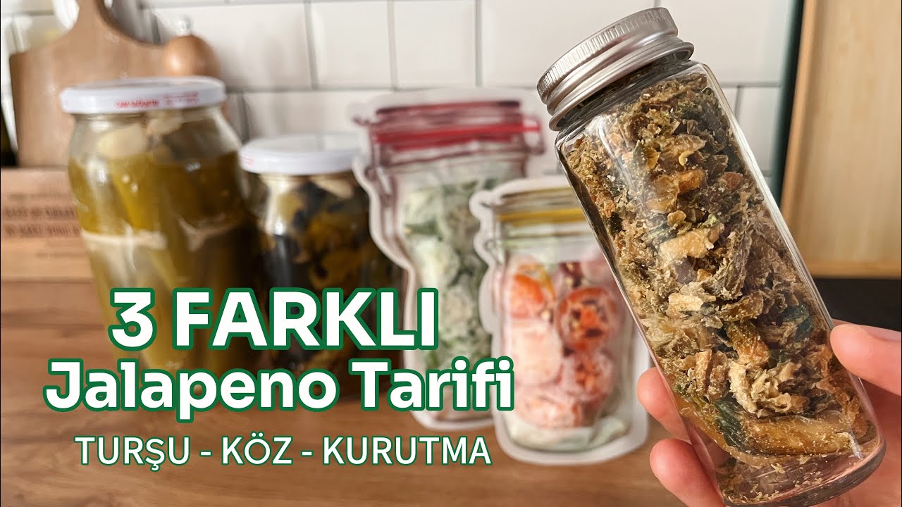 Acı Biber Turşusu ve Jalapeno Tarifleri 🌶️ (Turşu + Köz + Kurutma) #jalapeño #turşutarifi #acıbiber 