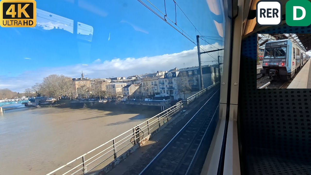 [4K] [RER D] Trajet en Z2N de Gare de Lyon (surface) à Maisons-Alfort - Alfortville.